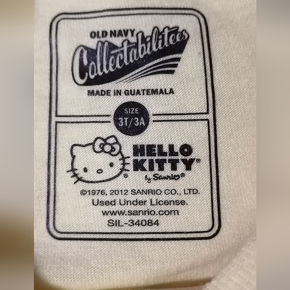 🔥SALE🔥 Hello Kitty Old Navy Girl's T-shirt NWT Sz 12-18M, 2T, 3T - Picture 3 of 4